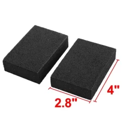 Unique Bargains Household Washing Cleaning Brush Tool Kitchen Bathtub Pad Sponge Black 2 Pcs