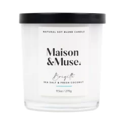 Maison&Muse Scented Candle - Sea Salt & Fresh Coconut (Brigitte) - 9.5oz -Cleaning Supply Store GUEST dee408f5 815b 4a81 9be1 bce8bced401a