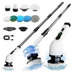 JANSNO Electric Rotating Cleaning Brush With 9 Replaceable Heads, Adjustable Extended Handle, Floor & Multi-Surface 17 JANSNO Electric Rotating Cleaning Brush With 9 Replaceable Heads, Adjustable Extended Handle, Floor & Multi-Surface -Cleaning Supply Store GUEST dee997c1 e351 4fab 8345 13cc93ca2d2e