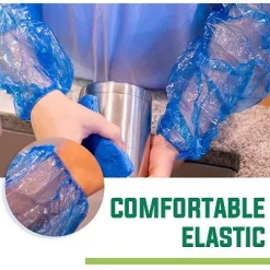 Bison Life Disposable Arm Sleeves 18" W/ Elastic Ends For Food Prep, Cooking, Cleaning, 100ct