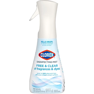 Clorox Free & Clear Ready-to-Use Disinfecting Mist - 14 Fl Oz 3 Clorox Free & Clear Ready-to-Use Disinfecting Mist - 14 Fl Oz