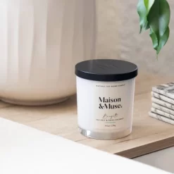 Maison&Muse Scented Candle - Sea Salt & Fresh Coconut (Brigitte) - 9.5oz -Cleaning Supply Store GUEST e8917a00 38bd 46a0 a13e cb5fb387db57