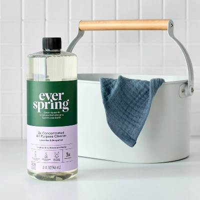 Lavender & Bergamot Ultra-Concentrated All Purpose Cleaner - 32 Fl Oz - Everspring™ 3 Lavender & Bergamot Ultra-Concentrated All Purpose Cleaner - 32 Fl Oz - Everspring™