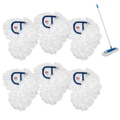 Lola Products 360 Degree Flexible 18" Dust Mop Replacement Head, Fine Fiber Machine Washable Dust Mop Head Attracts Dust & Dirt Like A Magnet, 6 Count -Cleaning Supply Store GUEST eaa3424c 191a 4a14 80b4 d479ac666a38
