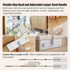 Flat Mop And Bucket System, Separates Dirty And Clean Water -Cleaning Supply Store GUEST ed2642f2 d46e 4cc2 be1c 7768314ffa89