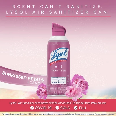Lysol Sunkissed Petals Air Sanitizer Spray - 10oz 3 Lysol Sunkissed Petals Air Sanitizer Spray - 10oz