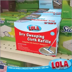 LOLA Products Dry Sweeping Cloth Refill Pads, Unscented, Compatible With Swiffer Floor Mop, Comparable To Swiffer Refills, 11" X 8.13", 192 Pack -Cleaning Supply Store GUEST effef0ef c4e0 4fe0 a7a3 1d6c0688b136