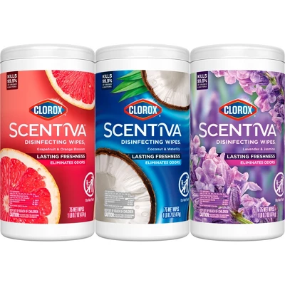 Clorox Scentiva Disinfecting Wipes - 75ct/3pk 10 Clorox Scentiva Disinfecting Wipes - 75ct/3pk - Image 8