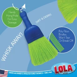 Lola Products Whisk Broom, Hand Brush, Durable Bristles, Whisks Away Dirt & Debris, Compact, Hang Hole For Easy Storage, Indoor/Outdoor, 72 Pack -Cleaning Supply Store GUEST f5d9a7c2 2086 4891 a981 14013bcb8bc9 3