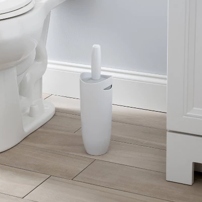 Contour Toilet Brush Holder White - Bath Bliss 4 Contour Toilet Brush Holder White - Bath Bliss - Image 2