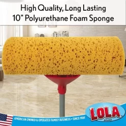 Lola Products Amazin' Scrubber Roller Mop Refill, Foam Sponge, For Floor & Deck Scrubber, Perfect For Vinyl, Tile, Marble, And Ceramic Floors, 1 Count