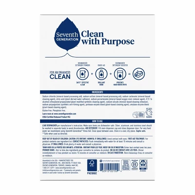 Seventh Generation Free & Clear Auto Dishwasher Detergent Powder - 45oz 4 Seventh Generation Free & Clear Auto Dishwasher Detergent Powder - 45oz - Image 2