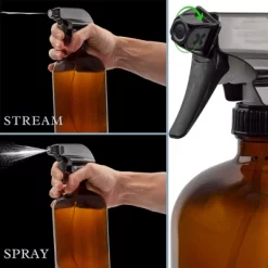 Cornucopia Brands 16oz Amber Glass Spray Bottles, 2pk; 3-Setting Sprayer Tops -Cleaning Supply Store GUEST fb4c84ab 85a8 4836 9aea 564299dce2e4