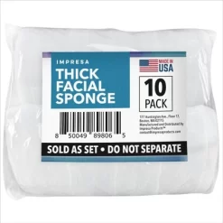 Impresa Extra Thick Facial Sponge For Daily Deep Cleansing & Regular Exfoliating, 10 Pack - Normal To Oily - Made In The USA -Cleaning Supply Store GUEST fd4fe383 868d 499f abbb 74ff00526e2d