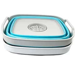 SAMMART 7.5L (2 Gallons) Collapsible Dishpan With Draining Plug -Cleaning Supply Store GUEST fe39c49f 702a 450e 9189 8ea573db98e2